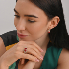 Серебряный набор с золотыми пластинами