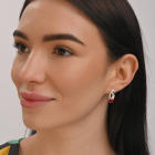 Серебряный набор с золотыми пластинами