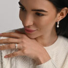 Серебряный набор с золотыми пластинами