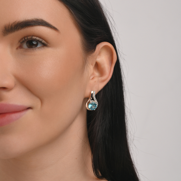 Серебряный набор с золотыми пластинами