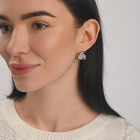 Серебряные серьги с золотыми пластинами