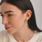 Серебряный набор с золотыми пластинами