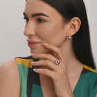 Серебряный набор с золотыми пластинами