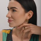 Серебряный набор с золотыми пластинами