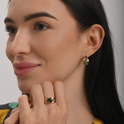 Серебряный набор с золотыми пластинами