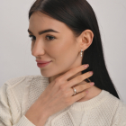 Серебряный набор с золотыми пластинами