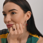 Серебряный набор с золотыми пластинами