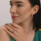 Серебряный набор с золотыми пластинами