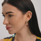 Серебряный набор с золотыми пластинами