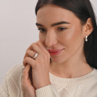 Серебряный набор с золотыми пластинами