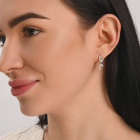 Серебряные серьги с золотыми пластинами