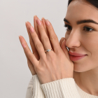 Серебряный набор с золотыми пластинами