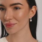 Серебряный набор с золотыми пластинами