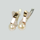 Серебряные серьги с золотыми пластинами