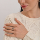 Серебряный набор с золотыми пластинами