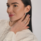 Серебряный набор с золотыми пластинами