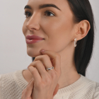 Серебряный набор с золотыми пластинами