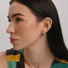 Срібний набір з золотими пластинами