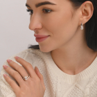 Серебряный набор с золотыми пластинами