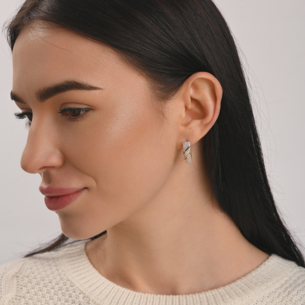 Серебряный набор с золотыми пластинами