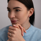 Срібні сережки з золотими пластинами