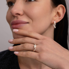 Серебряный набор с золотыми пластинами