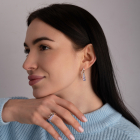 Серебряные серьги с золотыми пластинами