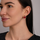 Серебряный набор с золотыми пластинами