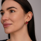 Серебряные серьги с золотыми пластинами