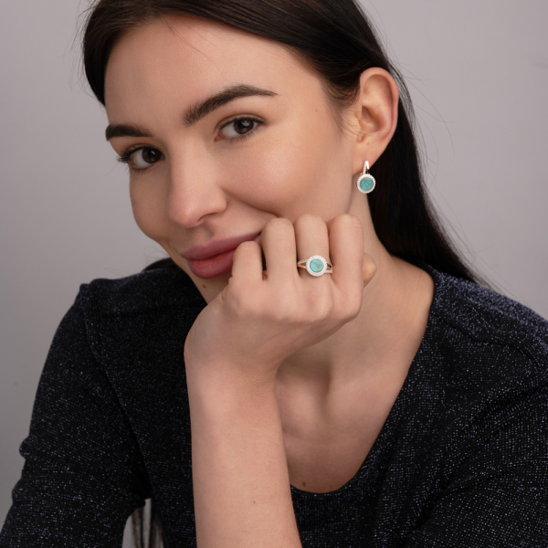 Серебряный набор с бирюзой