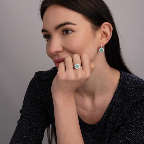 Серебряный набор с бирюзой
