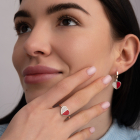 Серебряное кольцо с кораллом