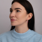 Серебряные серьги с кораллом