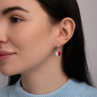 Серебряные серьги с кораллом