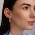 Серебряные серьги с золотыми пластинами