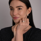 Серебряный набор с золотими пластинами