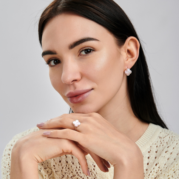 Срібна каблучка з конюшиною