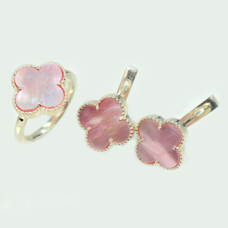 Серебряный набор с клевером