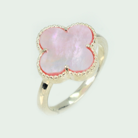 Серебряное кольцо с клевером