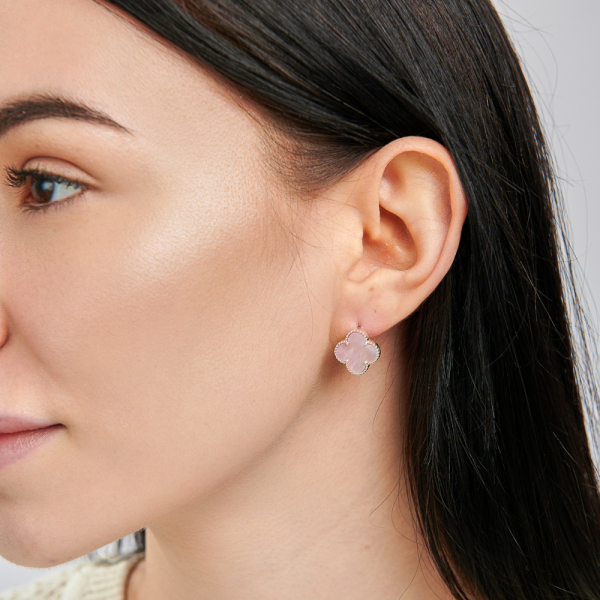 Срібні сережки з конюшиною