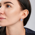 Серебряные серьги с клевером