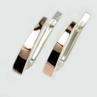 Серебряные серьги с золотыми пластинами