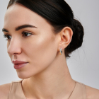 Серебряные серьги с золотыми пластинами