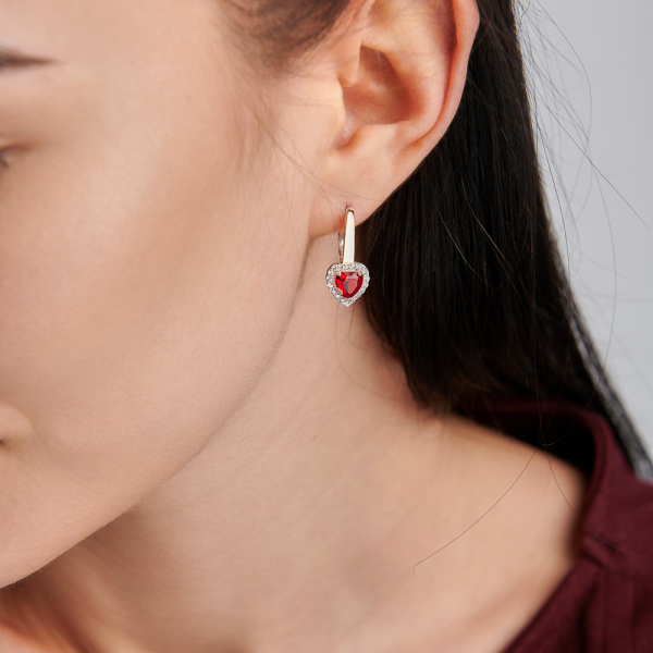 Срібний набір з золотими пластинами