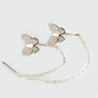 Серебряные серьги-протяжки