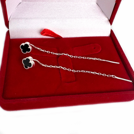 Серебряные серьги-протяжки