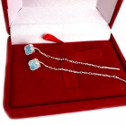 Серебряные серьги-протяжки