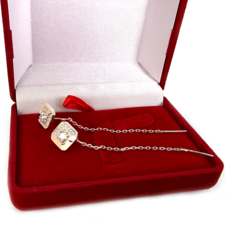 Серебряные серьги-протяжки