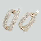 Серебряные серьги с золотыми пластинами