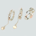 Срібний набір з золотими пластинами